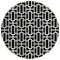 Homeroots 8' Black And Ivory Round Geometric Washable Indoor Outdoor Area Rug 594835 - alternate 9