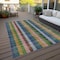 Homeroots 8' X 10' Navy Blue Pink And Sage Plaid Washable Indoor Outdoor Area Rug 613978 - alternate 9