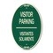 Signmission Bilingual Reserved Parking Sign Visitor Parki, 12 In X 18 In Architectural, Heavy Gauge Aluminum A-OV-G-1218-24300 - alternate 1