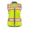 Dome75 Safety Vest, Polyester, Reinforced Front Zipper Closure Closure, HiVis Yellow/HiVis Orange Contrast OV6123W - alternate 7