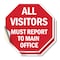 Signmission All Visitors Must Report to Main Of, 4 inch X 4 inch, Vinyl Decal, 2PK OC-D-2PACK-4-335 - alternate 1