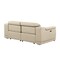 Homeroots 76in Cream and Silver Italian Leather Power Reclining Loveseat 720512 - alternate 8