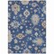 Homeroots 3' X 5' Navy Blue Beige And Gray Floral Washable Indoor Outdoor Area Rug 606164 - alternate 8