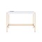 Homeroots 42" White and Gold Writing Desk 491504 - alternate 5