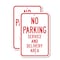 Signmission No Parking Service And Delivery Area, 12'' X 18'' 2 Signs, Heavy Gauge Aluminum, 2PK A-1218-2PACK-2933 - alternate 1