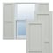 Ekena Millwork True Fit PVC Two Equal Flat Panel Shutters, Hailstorm Gray, 18W x 32H, PR TFP101FPF18X032ST - alternate 1