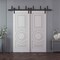 Sartodoors Sliding Closet Barn Bypass Doors 36x84 inches White Solid Core Modern Interior ROYAL9855BBB-EMAL-3684 - alternate 1