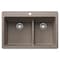 Blanco Liven SILGRANIT 33in 60/40 Double Bowl Dual Mount Kitchen Sink with Low Divide - Truffle 443214 - alternate 1