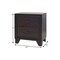 Homeroots 22" Espresso Two Drawers Solid Wood Nightstand 285542 - alternate 6