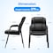 Simple Deluxe Waiting Room Leather Guest Chairs with Padded Arms, Comfy Stationary Reception Meeting Chair, Rest 3A88FNCHAR22X36PUBLK - alternate 7