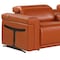 Homeroots Camel Italian Leather Modular L Shaped Seven Piece Corner Sectional With Console 534860 - alternate 15