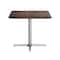 Flash Furniture 36" Square Outdoor Tabletop, Dark Brown, Seamless Surface Technology, 30x30 Silver Cast Iron X Base ST-SQ36-WBR-T3030S-GG - alternate 10