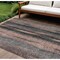 Homeroots 8' X 10' Blue Charcoal And Copper Botanical Leaves Washable Indoor Outdoor Area Rug 581951 - alternate 1