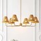 Jonathan Y Pauline 38" 6-Light Coastal Contemporary Adjustable Swooping Arm Candle-Style Metal w/Rattan Shades JYL9557B - alternate 11