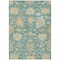 Homeroots 5' X 8' Teal Blue Ivory And Green Floral Washable Indoor Outdoor Area Rug 605224 - alternate 9