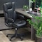 Elama High Back Adjustable Faux Leather Office Chair in Black and Black Base ELM-F-015 - alternate 7