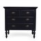 Homeroots 32" Black Solid Wood Four Drawer Gentlemans Chest 389778 - alternate 1