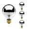 Bulbrite 40W Dimmable Half Chrome G25 Incandescent Light Bulbs, Medium E26 Base, 2700K, 6PK 861931 - alternate 1