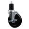 Service Caster 5'' Soft Rubber Swivel 1-3/4'' Expanding Stem Caster with Brake SCC-EX20S514-SRS-TLB-134 - alternate 1