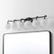 Jonathan Y Louis Parisian Globe 40" 6-Light Metal/Frosted Glass Modern Contemporary LED Vanity Light, Black JYL3560B - alternate 9