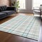 Homeroots 9' X 12' Sky Blue And Gray Plaid Washable Indoor Outdoor Area Rug 601366 - alternate 9