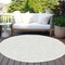 Homeroots 8' Silver And Gray Round Geometric Washable Indoor Outdoor Area Rug 602451 - alternate 8