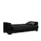 Homeroots 87" Black Faux Leather Convertible Futon Sleeper Sofa And Toss Pillows With Storage 607088 - alternate 9