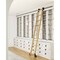 Quiet Glide 8.92 ft. White Oak Sunburst Wheel Black Rolling Ladder, 12 ft. Rail QG.210-9WO-12-H.08 - alternate 1
