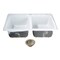Kingston Brass 33-Inch Cast Iron Self-Rimming Double Bowl Drop-In Kitchen Sink, 2-Hole with Basket Strainers x 2 KGT33229D28 - alternate 1