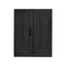 Homeroots 31in Black Wood Corner Accent Cabinet With Two Doors 719677 - alternate 1