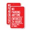 Signmission No Parking Anytime - Enforced 24 Hours Vehicles Will Be, 12'' X 18'', Heavy Gauge Aluminum, 2PK A-1218-2PACK-23769 - alternate 1