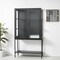 Homeroots 36in Black Solid Wood and Metal Display Cabinet With Two Doors 611034 - alternate 5