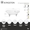 Kingston Brass 72" Cast Iron Oval Double Ended Clawfoot Tub, 7" Faucet Drillings, White/Brushed Brass VCT7DE7232NL7 - alternate 2