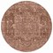 Homeroots 8' Burgundy Round Medallion Washable Indoor Outdoor Area Rug 607994 - alternate 8