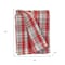 Homeroots Red Woven Cotton Plaid Throw Blanket 478662 - alternate 7