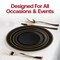 Smarty Had A Party Black with Gold Edge Rim Plastic Dinnerware Value Set (120 Dinner Plates + 120 Salad Plates), 240PK 110BGVP-CASE - alternate 11