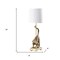 Homeroots 24" Gold Monkey Table Lamp With White Drum Shade 524262 - alternate 7