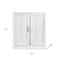 Homeroots 31in White Wood Corner Paneled Accent Cabinet With Two Doors 719675 - alternate 4