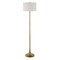 Homeroots 62" Brass Floor Lamp With White Fabric Drum Shade 523540 - alternate 1
