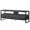 Homeroots 59in Black Cabinet Enclosed Storage TV Stand 332969 - alternate 7