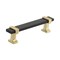Amerock Overton 3-3/4 in 96 mm Center-to-Center Brushed Matte Black/Brushed Gold Cabinet Pull BP36681BMBBGL - alternate 1