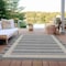Homeroots 5' X 8' Black And Beige Striped Washable Indoor Outdoor Area Rug 610457 - alternate 9