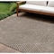Homeroots 9' X 12' Brown And Ivory Geometric Washable Indoor Outdoor Area Rug 612122 - alternate 1