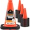 Xpose Safety Traffic Safety Cone, 12 in, PVC Plastic, No Collar, Orange, 24 pk OTC12-24-X-S - alternate 1