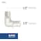 Everflow 1/2'' PEX Barb x 1/2'' MIP 90 Degree Elbow Pipe Fitting; Plastic Poly Alloy PPML1212 - alternate 4
