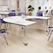 Flash Furniture Commercial Adjustable Height Horseshoe Activity Table with Locking Casters-White XU-A6066-HRSE-WHT-T-A-CAS-GG - alternate 9