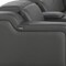 Homeroots Gray Italian Leather Power Reclining Curved Eight Piece Corner Sectional With Console 544986 - alternate 8