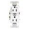 Leviton PlugsandRcptcls, 15A, 125VAC, Wht, Nylon, PK1 5262-S1W - alternate 1
