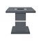 Homeroots 24" Dark Gray and Silver Faux Crystals Glass and Wood Square Pedestal End Table 560098 - alternate 6