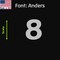Aacc Self-Adhesive Vinyl Number: 8, Size: 5 in. Color: Silver Font: Anders, 8PK AACC-Anders-N8-Silver-I5x8 - alternate 1